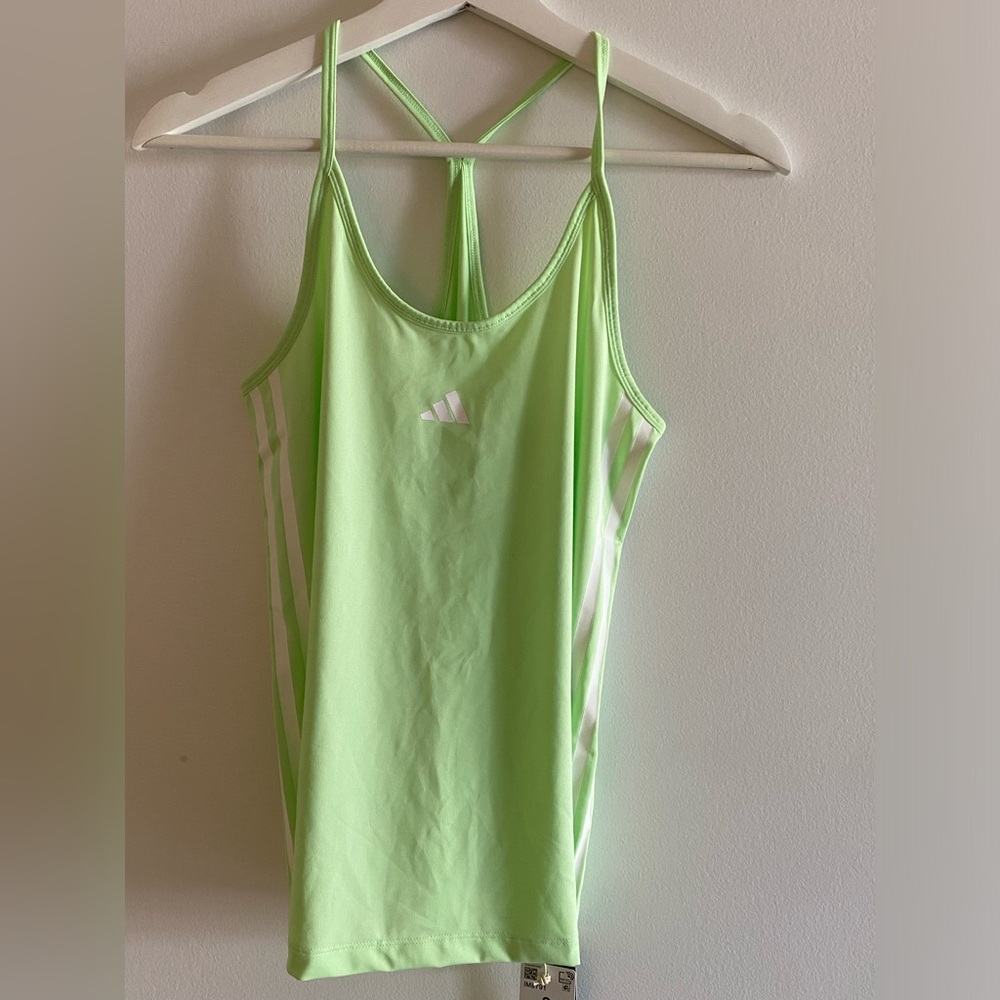 Adidas loose fit training top - lime green